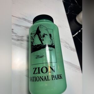 Zion National Park Green glow in the dark Water Bottle
